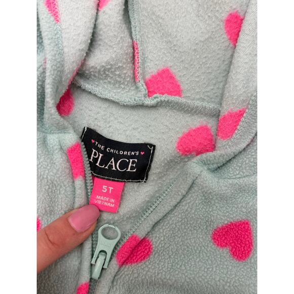 Children's Place | Girls' Zip-Up Hooded Jacket | Size 5 | Pre-Owned | Cozy - Picture 3 of 4